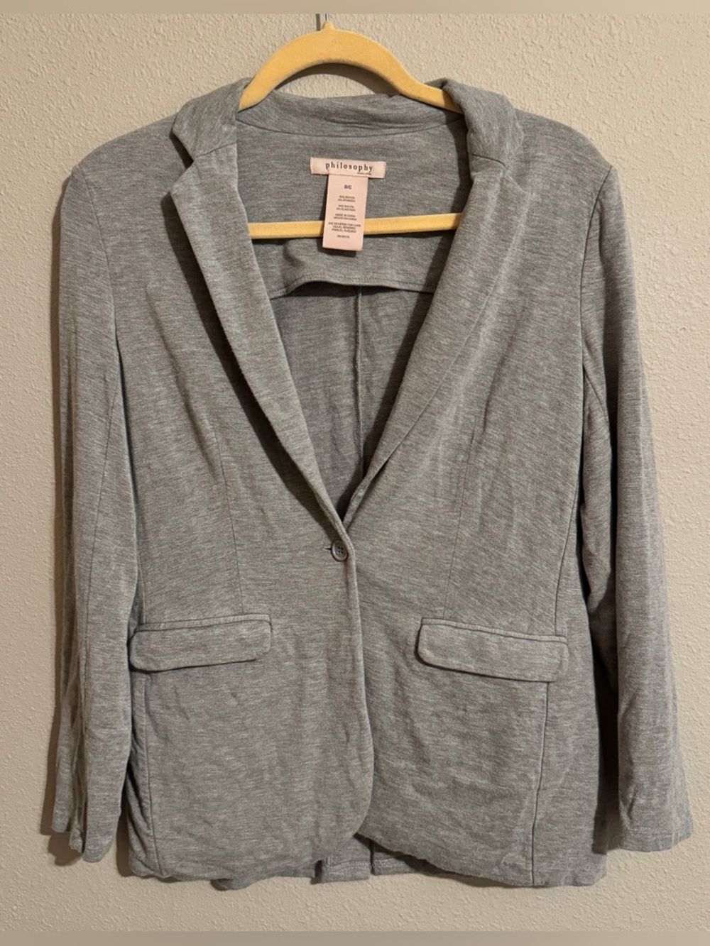 Philosophy Republic Clothing Gray Knit Blazer Jacket‎ S Stretch